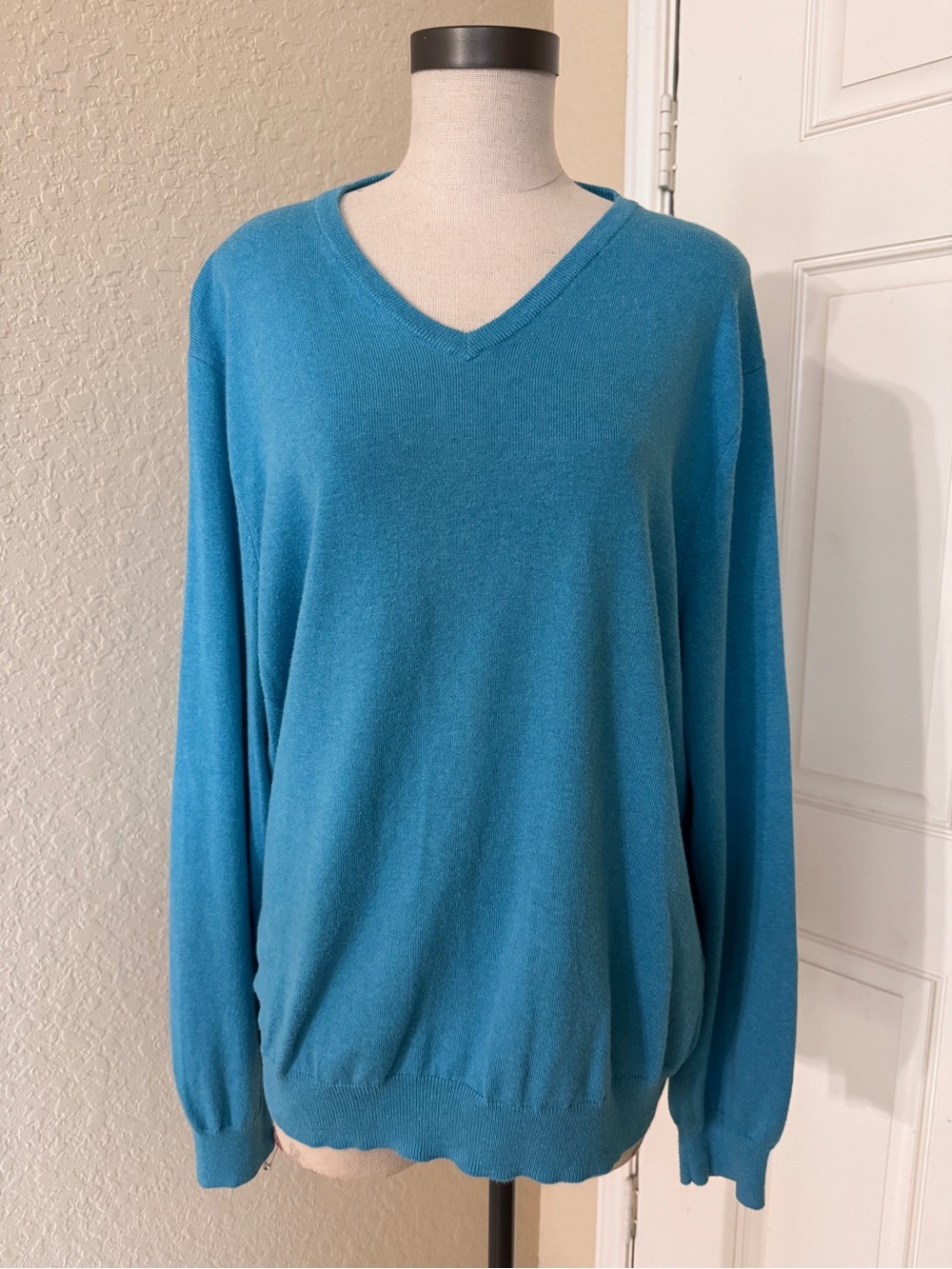 J. Crew Cotton Cashmere V-Neck Sweater Size XL